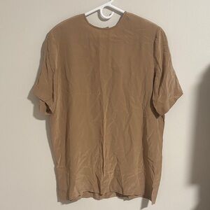 NWT JACQUELINE FERRAR Tan Tee Shirt